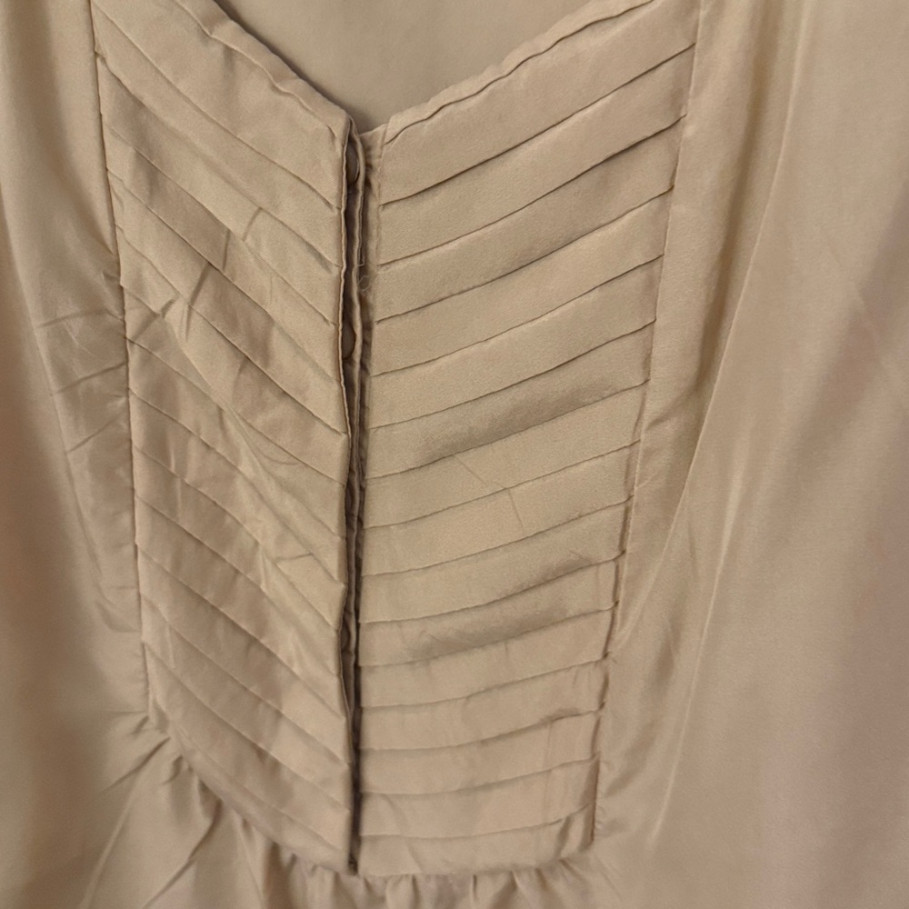 J Crew Beige Sleeveless Silk Blouse Size 4 - Picture 5 of 5